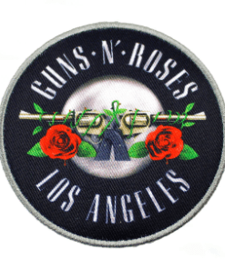 Guns N' Roses - round patch - Los Angeles Silver patch