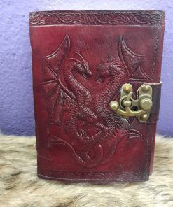 Libreta dragones en piel
