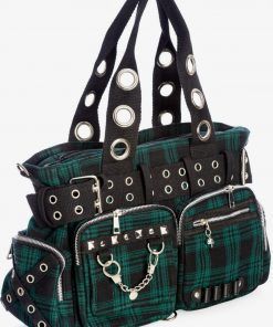 green tartan bag