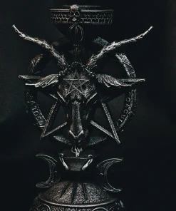 Satanic candlestick holder