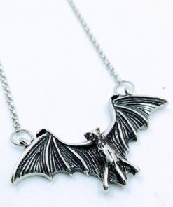 Small flying vampire Bat necklace