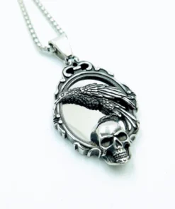 crow gothic necklace